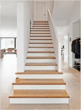 Marches D'Escalier Pour Escaliers En Béton En Chêne 40Mm D'Épaisseur