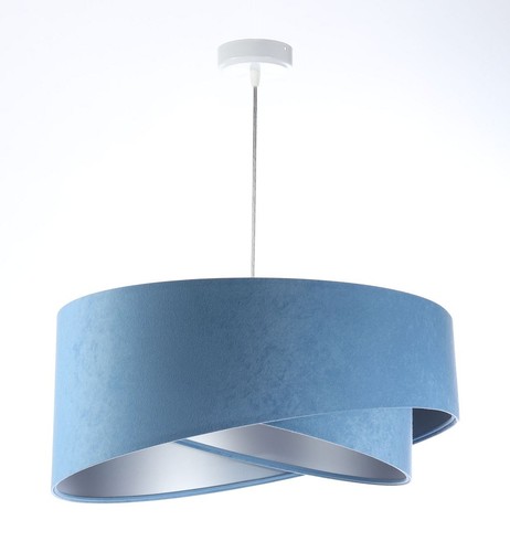 Suspension e27 bleue argentée - bleue,