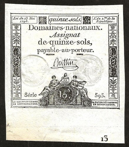 France directoire assignat - -,