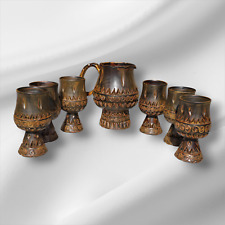 Vintage Rare Vallauris Orangeade Set Huguette &Marius Bessone 1950, Pitcher set