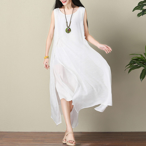 Robe débardeur longue femme - débardeur,