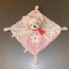 doudou plat Souris Ours Rose