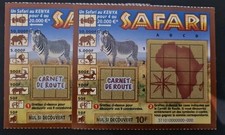 120 Specimen Safari 37101 -FDJ - FRANCAISE DES JEUX -Ticket Grattage- Zebre