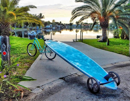 Surfboard bike carrier demo - carrier,