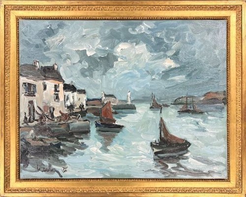 Peinture huile port - à,