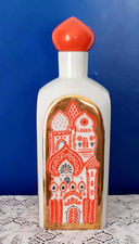 FLACON /bouteille porcelaine peinte forme Eglise orthodoxe RUSSE Hr 21 cm