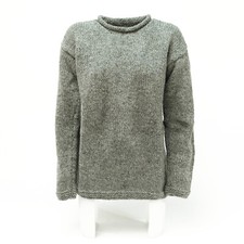 Pull Gris Laine Femme Homme (M, L, XL) Laine de Mouton Nature Népal Cadeau