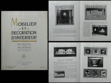 MOBILIER ET DECORATION n°V 1924 GERARD SANDOZ, EDGAR BRANDT, JULES LELEU, FAU