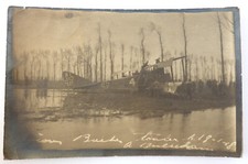 Carte photo épave avion allemand guerre 1914-1918