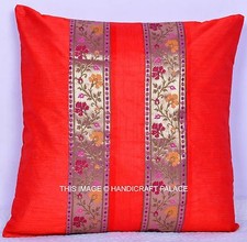 Indien Soie Patchwork Brocade Coussin Housse Canapé Décor Oreiller 16 " Main