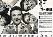 PUBLICITE ADVERTISING 025  1985  ALAIN AFFLELOU  lunettes optique ( 2p)