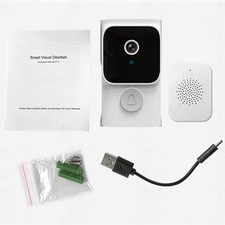 Cam��ra sonnette WiFi sans fil avec interphone vocal et application conviviale