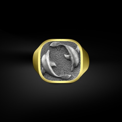 Bague chevalière homme - , en