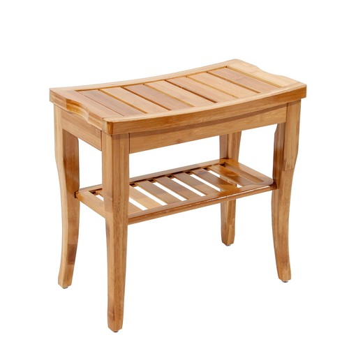Tabouret douche bambou - douche, en