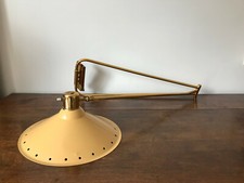 DEK-A-LUX APPLIQUE TOLE JAUNE BRAS LAITON JACQUES BINY DECO LOFT ANNEES 60