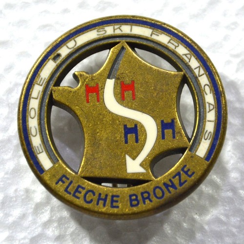 Broche esf ski fleche bronze - esf,