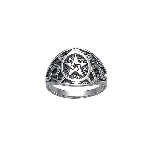 Pentagramme pentacle 925 bague - pentagramme,