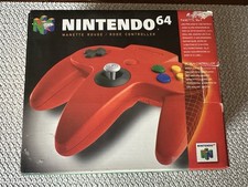Manette N64 – Nintendo 64 officielle rouge – avec boîte – testée bon état