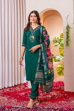 Femme Kurta Pantalon Dupatta Bollywood Ethnique Costume Indien Pakistanais Usure