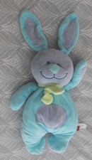 DOUDOU LAPIN BLEU ECHARPE TEX ETAT  NEUF