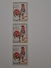 Coq de Decaris 25c YT 1331 c Numéro Vert Roulette Très Rare Neuf **