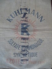 sac toile de jute Kuhlmann sulfate ammoniaque réformé Toulouse  voir descriptif