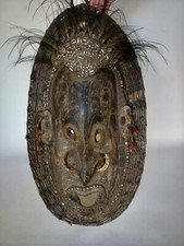 GRAND MASQUE  polychrome  Sépik,  asmat Papouasie-nouvelle-guinée  Htr: 84 cms _