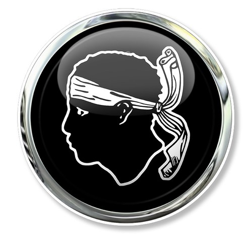 Sticker corse effet trompe - corse,