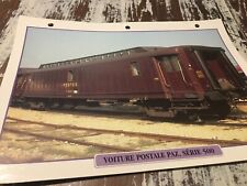 063 voiture postale PAZ série 500 1926 Fiche collection ATLAS trains de légende