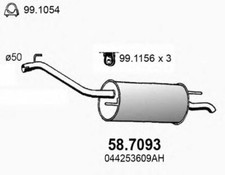 Silencieux Arriere VW TRANSPORTER IV CAMIONNETTE 2.5,2.0,2.8 VR6