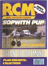 RCM N°85 PLAN : "L'ELECTRON" PETIT MOTO-PLANEUR / SPORTMAN 25 EZ / RADIO D8