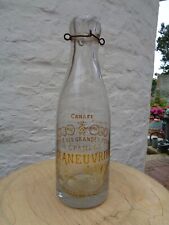 ANCIENNE CARAFE BOUTEILLE A LAIT LAITERIE DES GRANDES FERMES D ETAMPES VACHE