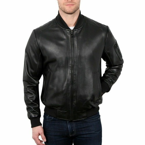 Blouson bombardier moto cuir