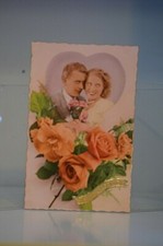 CPA CARTE POSTAL STE SAINTE CATHERINE DENTELLE AJOURE BONNET FILLE GARCON ANCIEN