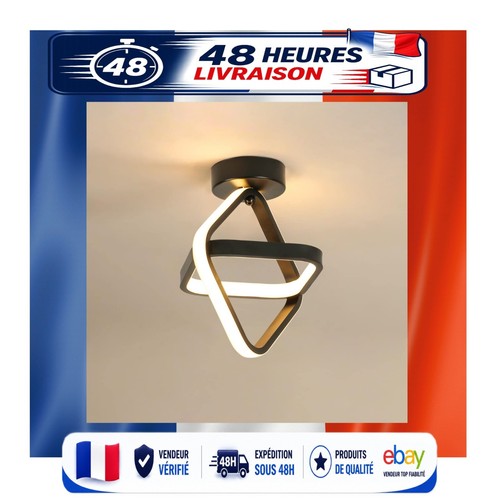 Goeco plafonnier led noir 24w - led,