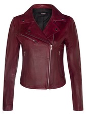Femmes Cuir Veste Motard