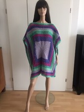 Poncho vintage fait-main