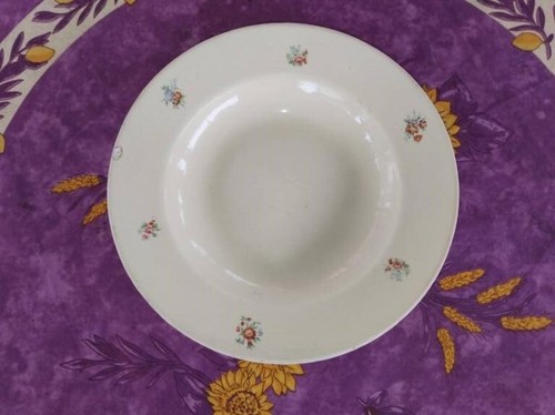 Assiette creuse demi - creuse,