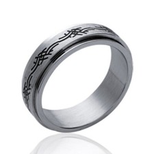 Bague anneau homme en acier
