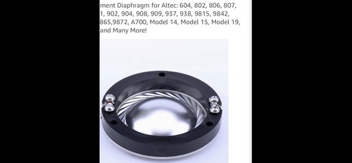 Diaphram for altec - altec, lansing