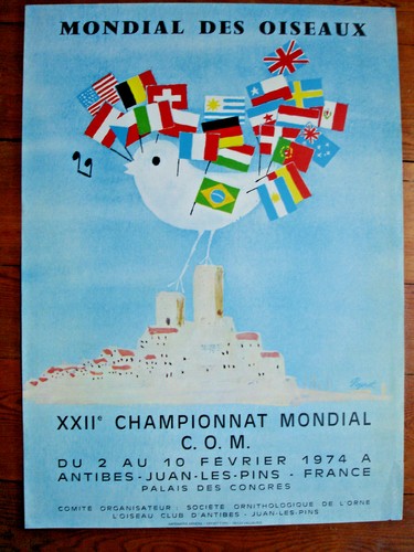 Affiche peynet 1974 - affiche, peynet-1974-mondial