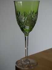 VAL ST LAMBERT 1 ANCIEN VERRE A VIN ROEMER CRISTAL WERNER DOUBLER VERT MOUSSE