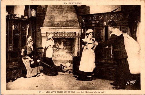 80429 cpa les lits clos - 29,