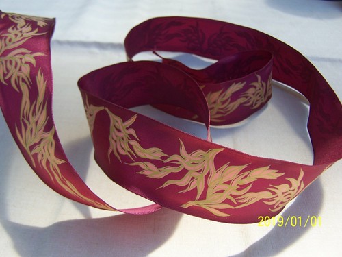 Ancien ruban satin avec - ancien,