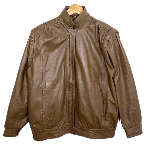 Blouson cuir marron - marron, vintage