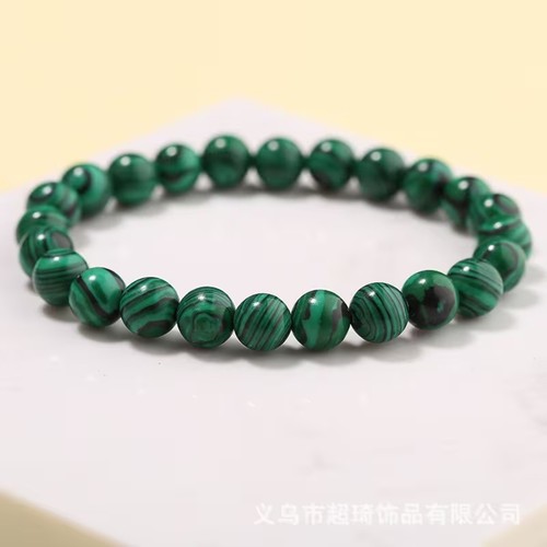 Bracelet malachite naturelle - bracelet,