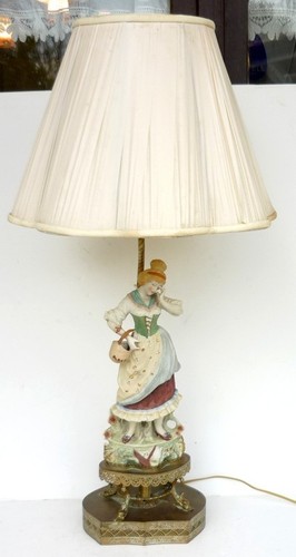 Belle lampe ancienne statue - lampe,