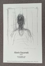 AFFICHE GIACOMETTI 43X65 CM GALERIE CLAUDE BERNARD  PARIS 1975/76 originale