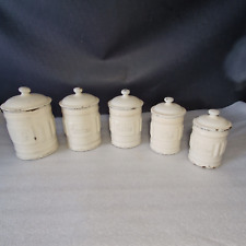 ? SERIE 5 POTS A EPICES emaillé LUC & Cie