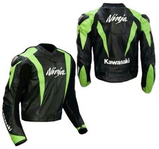 KAWASAKI Veste en Cuir de Moto Veste de Motard en Cuir Veste en Cuir Motard 52